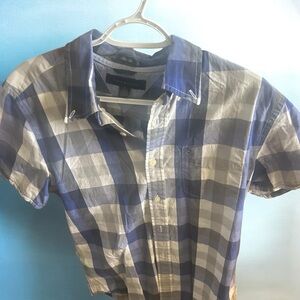 Tommy Hilfiger Blue and White Checkered Shirt